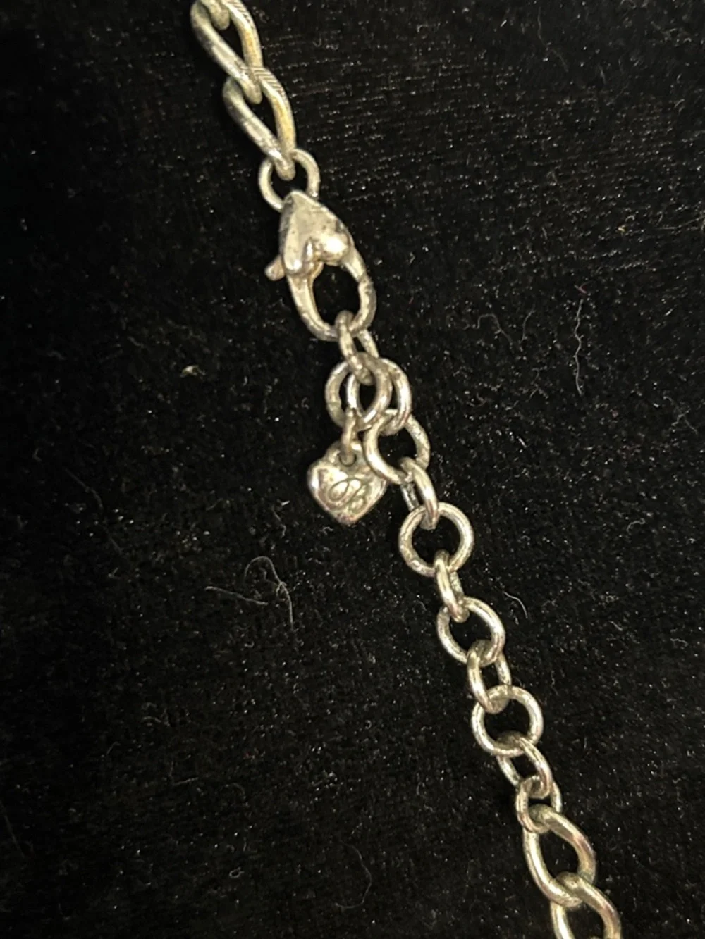 Brighton Silver and Purple Geometric Link Necklace - Women Jewelry